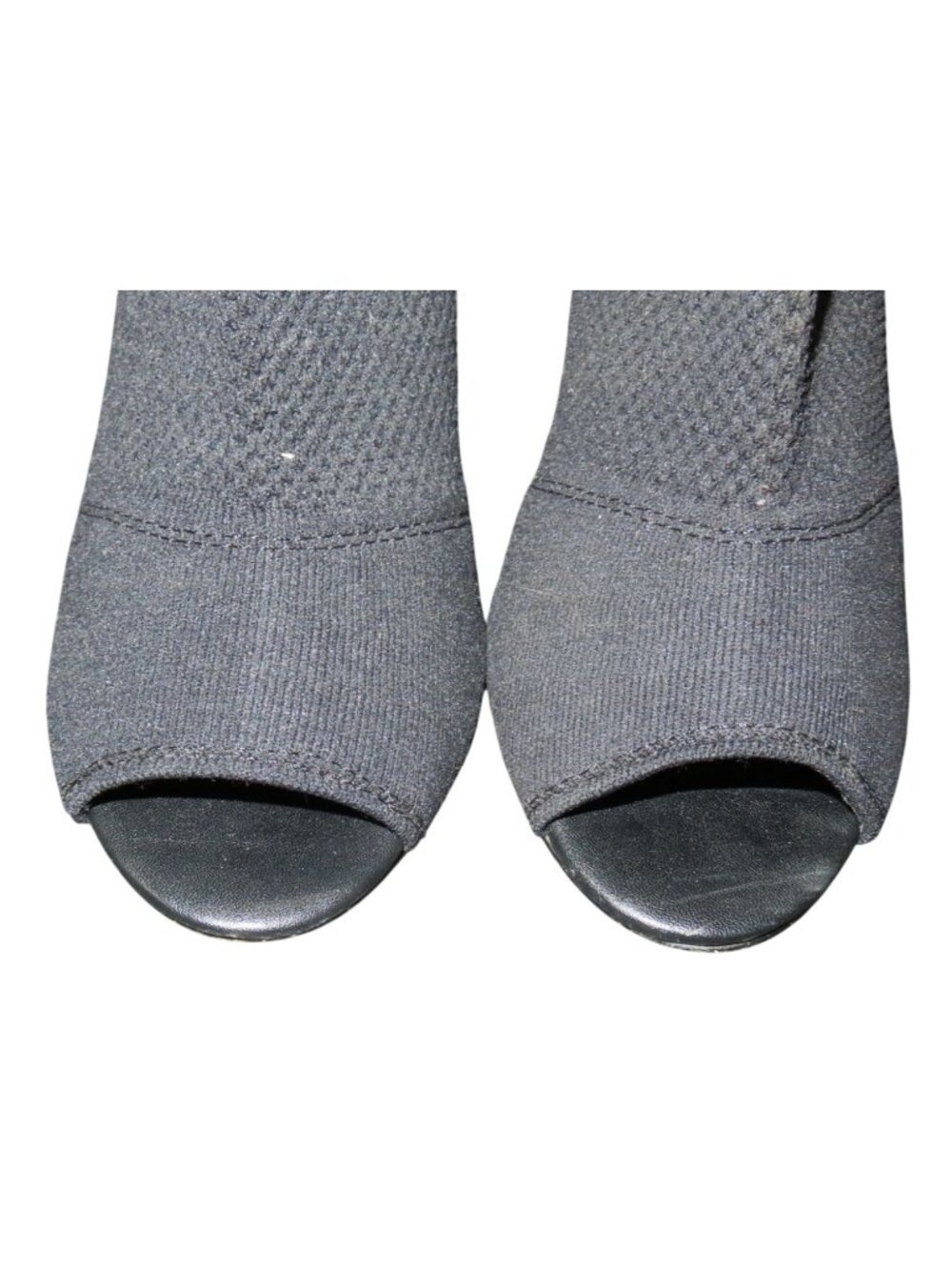 Express Black Knit Sock Mesh Open Toe Ankle Boots Booties size 8 - Picture 3 of 12